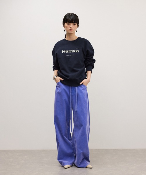 ADAM ET ROPE'(アダムエロペ)の「【WEB限定】フロッキーロゴスウェット(スウェット・レディース・ダークブラウン/オフホワイト/ネイビー・FREE)」の5枚目の写真