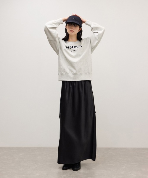 ADAM ET ROPE'(アダムエロペ)の「【WEB限定】フロッキーロゴスウェット(スウェット・レディース・ダークブラウン/オフホワイト/ネイビー・FREE)」の6枚目の写真