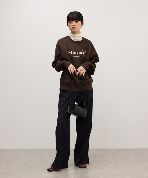 ADAM ET ROPE'(アダムエロペ)の「【WEB限定】フロッキーロゴスウェット(スウェット・レディース・ダークブラウン/オフホワイト/ネイビー・FREE)」の7枚目の写真