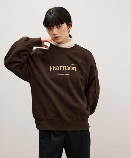 ADAM ET ROPE'(アダムエロペ)の「【WEB限定】フロッキーロゴスウェット(スウェット・レディース・ダークブラウン/オフホワイト/ネイビー・FREE)」の11枚目の写真