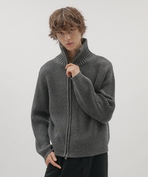 low-gauge driver's zip knit / ローゲージドライバーズジップニット