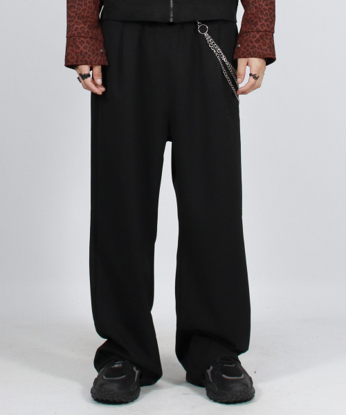DEMARC(ドゥマーク)の「M ソリッド ストレートフィット セミワイドパンツ - ブラック(スラックス・メンズ・その他・LARGE/MEDIUM)」の2枚目の写真