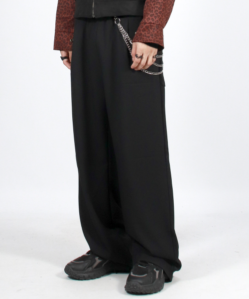 DEMARC(ドゥマーク)の「M ソリッド ストレートフィット セミワイドパンツ - ブラック(スラックス・メンズ・その他・LARGE/MEDIUM)」の3枚目の写真