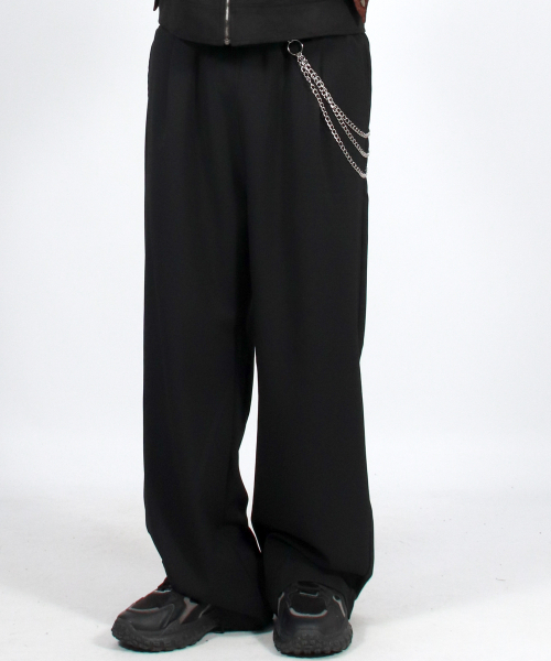 DEMARC(ドゥマーク)の「M ソリッド ストレートフィット セミワイドパンツ - ブラック(スラックス・メンズ・その他・LARGE/MEDIUM)」の5枚目の写真