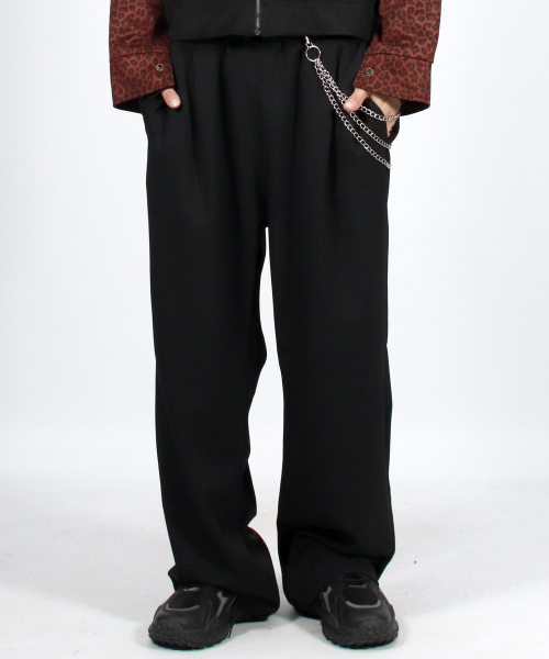 DEMARC(ドゥマーク)の「M ソリッド ストレートフィット セミワイドパンツ - ブラック(スラックス・メンズ・その他・LARGE/MEDIUM)」の6枚目の写真