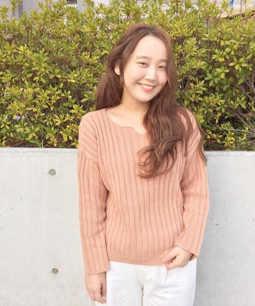 Kastane（カスタネ）の「ワイドリブプルオーバー（ニット/セーター・レディース・ピンクベージュ/アイボリー/ベビーピンク・FREE）」の2枚目の写真