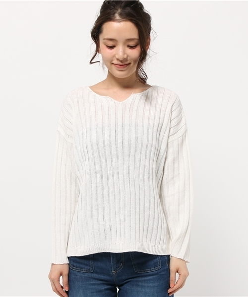 Kastane（カスタネ）の「ワイドリブプルオーバー（ニット/セーター・レディース・ピンクベージュ/アイボリー/ベビーピンク・FREE）」の4枚目の写真