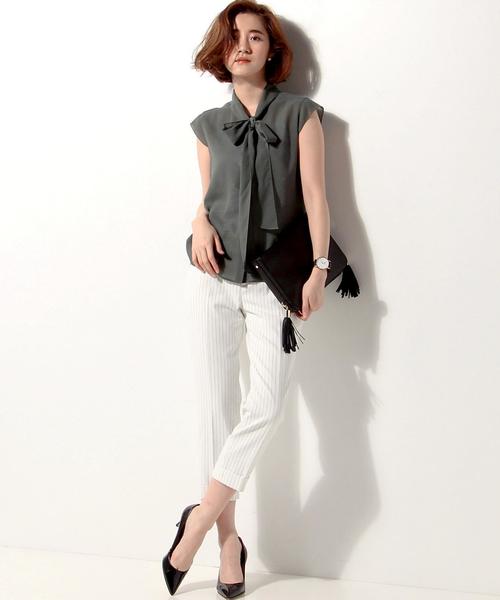 UNITED ARROWS TOKYO ドビースリム ストライプ パンツ UNITED ARROWS TOKYO ドビースリム ストライプ パンツ