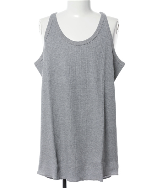 URBAN RESEARCH DOORS MENS（アーバンリサーチ ドアーズ メンズ）の「KIFFE COTTON WAFFLE LONGTANKTOP（タンクトップ・メンズ・ブラック/オリーブ/グレー/ホワイト・LARGE/MEDIUM）」の3枚目の写真