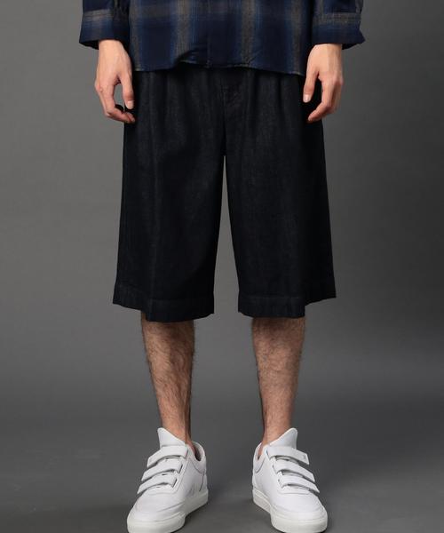 MONKEY TIME（モンキータイム）の「＜monkey time＞8オンスデニム 6分丈 ワイド ショーツ◆（デニムパンツ・メンズ・ネイビー/ブラック・LARGE/SMALL/MEDIUM）」の2枚目の写真