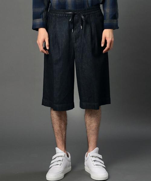 MONKEY TIME（モンキータイム）の「＜monkey time＞8オンスデニム 6分丈 ワイド ショーツ◆（デニムパンツ・メンズ・ネイビー/ブラック・LARGE/SMALL/MEDIUM）」の4枚目の写真