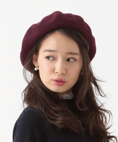 earth music&ecology（アースミュージックアンドエコロジー）の「【2016Autumn】バスクベレー（ハンチング/ベレー帽・レディース・ブラウン/ライトグレー/ボルドー/ベージュ/ブルーグリーン/ブラック・FREE）」の6枚目の写真