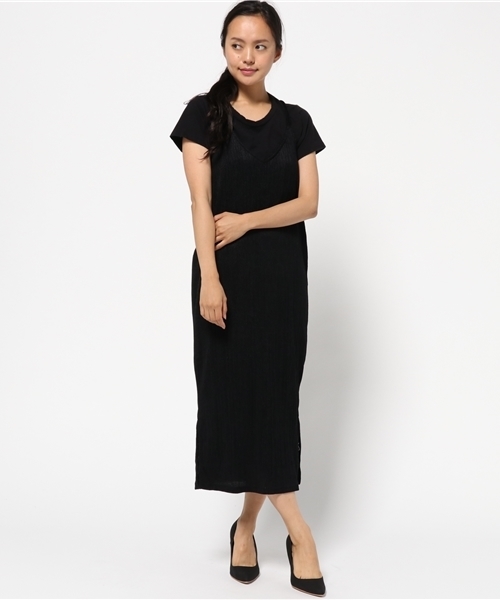 MOUSSY（マウジー）の「VELOUR SLIP DRESS J（ワンピース・レディース・ブラック/ダークグリーン/ピンク・FREE）」の11枚目の写真