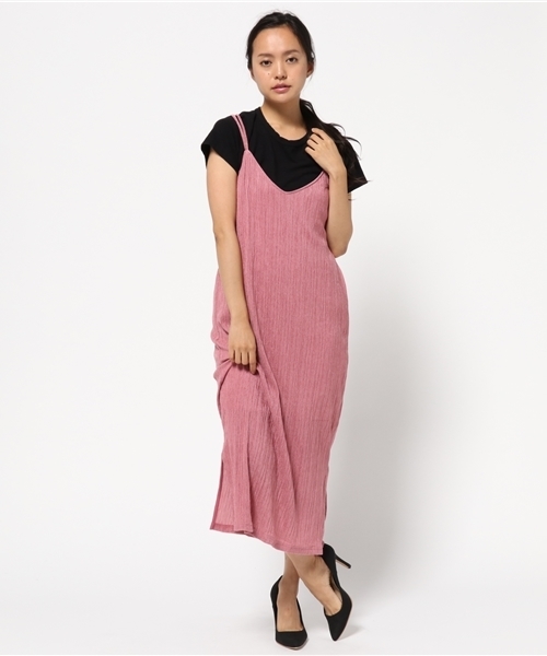 MOUSSY（マウジー）の「VELOUR SLIP DRESS J（ワンピース・レディース・ブラック/ダークグリーン/ピンク・FREE）」の13枚目の写真