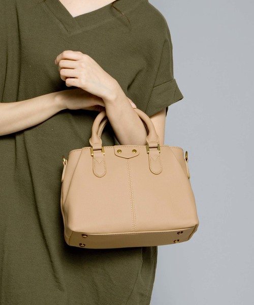 PLAIN CLOTHING（プレーンクロージング）の「ギャザーハンドバッグ/ショルダーバッグ【PLAIN CLOTHING】（ハンドバッグ・レディース・レッド/ベージュ/グレー/ブラック・FREE）」の14枚目の写真