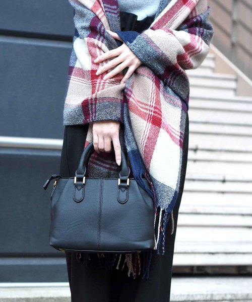 PLAIN CLOTHING（プレーンクロージング）の「ギャザーハンドバッグ/ショルダーバッグ【PLAIN CLOTHING】（ハンドバッグ・レディース・レッド/ベージュ/グレー/ブラック・FREE）」の16枚目の写真