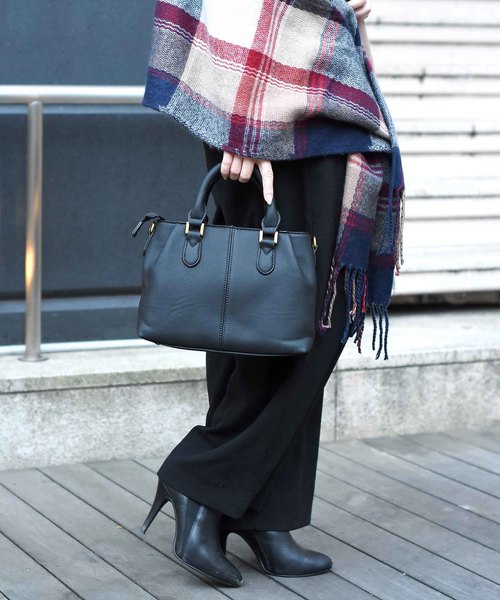 PLAIN CLOTHING（プレーンクロージング）の「ギャザーハンドバッグ/ショルダーバッグ【PLAIN CLOTHING】（ハンドバッグ・レディース・レッド/ベージュ/グレー/ブラック・FREE）」の17枚目の写真