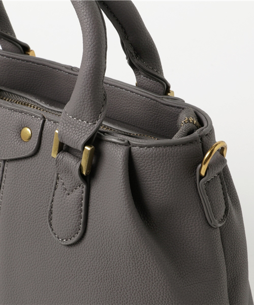 PLAIN CLOTHING（プレーンクロージング）の「ギャザーハンドバッグ/ショルダーバッグ【PLAIN CLOTHING】（ハンドバッグ・レディース・レッド/ベージュ/グレー/ブラック・FREE）」の11枚目の写真