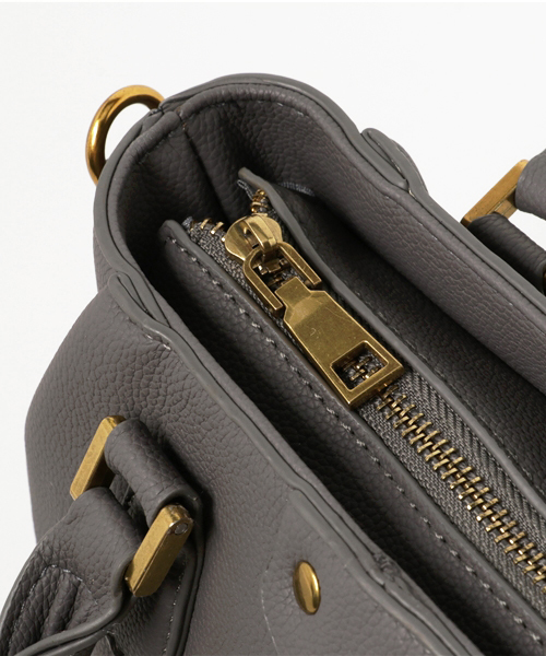 PLAIN CLOTHING（プレーンクロージング）の「ギャザーハンドバッグ/ショルダーバッグ【PLAIN CLOTHING】（ハンドバッグ・レディース・レッド/ベージュ/グレー/ブラック・FREE）」の12枚目の写真