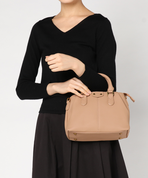 PLAIN CLOTHING（プレーンクロージング）の「ギャザーハンドバッグ/ショルダーバッグ【PLAIN CLOTHING】（ハンドバッグ・レディース・レッド/ベージュ/グレー/ブラック・FREE）」の8枚目の写真