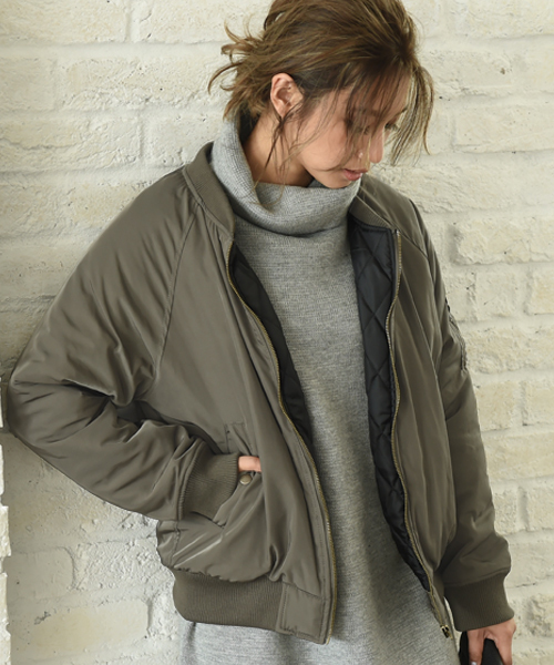 Philter ラズレナ フィルター の Zozotown店限定販売 中綿入り Ma 1ブルゾン Ma 1 Wear