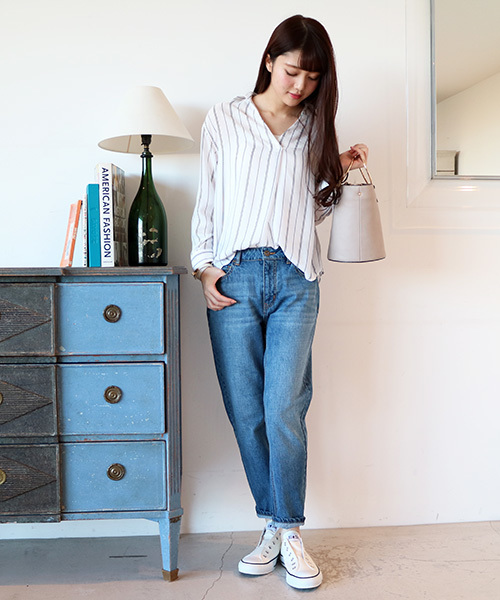 N.（N. Natural Beauty Basic）（エヌエヌナチュラルビューティーベーシック）の「ウォッシャブルビエラブラウス（シャツ/ブラウス・レディース・ホワイト系その他/ピンク/ネイビー/ホワイト・MEDIUM）」の16枚目の写真