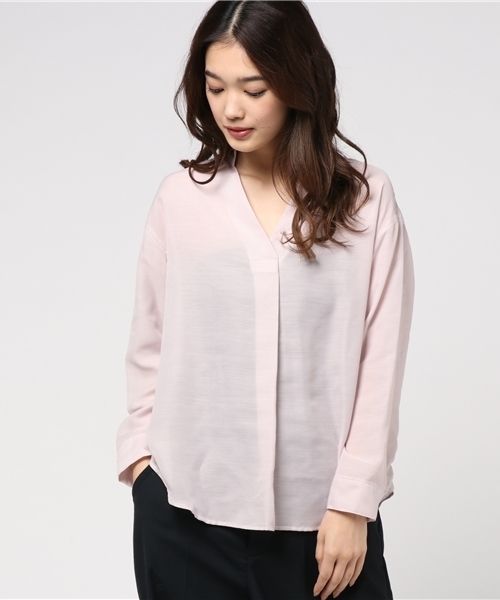 N.（N. Natural Beauty Basic）（エヌエヌナチュラルビューティーベーシック）の「ウォッシャブルビエラブラウス（シャツ/ブラウス・レディース・ホワイト系その他/ピンク/ネイビー/ホワイト・MEDIUM）」の19枚目の写真