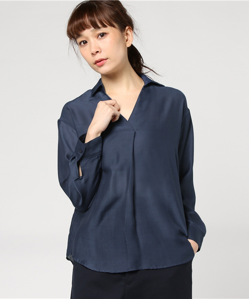 N.（N. Natural Beauty Basic）（エヌエヌナチュラルビューティーベーシック）の「ウォッシャブルビエラブラウス（シャツ/ブラウス・レディース・ホワイト系その他/ピンク/ネイビー/ホワイト・MEDIUM）」の22枚目の写真