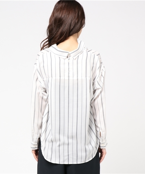 N.（N. Natural Beauty Basic）（エヌエヌナチュラルビューティーベーシック）の「ウォッシャブルビエラブラウス（シャツ/ブラウス・レディース・ホワイト系その他/ピンク/ネイビー/ホワイト・MEDIUM）」の7枚目の写真