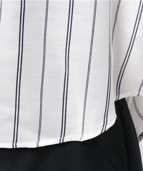 N.（N. Natural Beauty Basic）（エヌエヌナチュラルビューティーベーシック）の「ウォッシャブルビエラブラウス（シャツ/ブラウス・レディース・ホワイト系その他/ピンク/ネイビー/ホワイト・MEDIUM）」の10枚目の写真