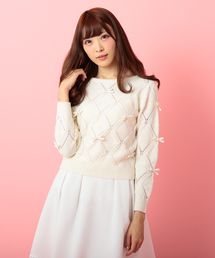 LODISPOTTO | クロスリボンミドルゲージニット(ニット/セーター)