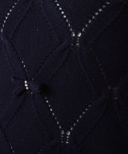 LODISPOTTO(ロディスポット)の「クロスリボンミドルゲージニット(ニット/セーター・レディース・ホワイト/ピンク/ネイビー・MEDIUM)」の10枚目の写真