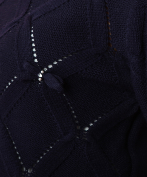 LODISPOTTO(ロディスポット)の「クロスリボンミドルゲージニット(ニット/セーター・レディース・ホワイト/ピンク/ネイビー・MEDIUM)」の11枚目の写真