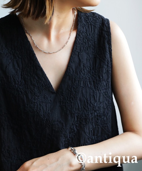 繊細な刺繍デザイン ペイズリー刺繍タンク タンクトップ Antiqua アンティカ のファッション通販 Zozotown