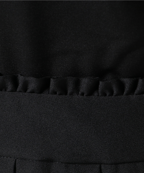 MERLOT（メルロー）の「ケープフリルオールインワン040-2776（つなぎ/オールインワン・レディース・オフホワイト/ブラック・L/M）」の5枚目の写真