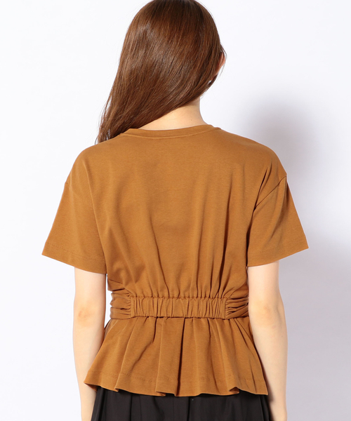 Khaju（カージュ）の「Khaju:ツイストジャージートップス（Tシャツ/カットソー・レディース・ブラック/キャメル・ONE SIZE）」の13枚目の写真