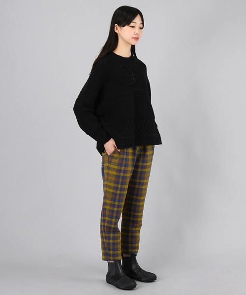 Ne-net(ネネット)の「フクロウキルト(その他パンツ・レディース・グリーン/マスタード・02/03)」の5枚目の写真