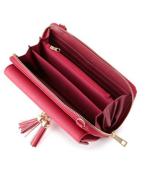 VIS（ビス）の「【2WAY】ウォレットミニショルダーバッグ（ショルダーバッグ・レディース・ブラック/ベージュ/ワイン・FREE）」の10枚目の写真