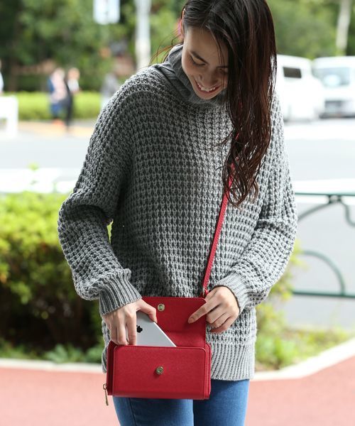 VIS（ビス）の「【2WAY】ウォレットミニショルダーバッグ（ショルダーバッグ・レディース・ブラック/ベージュ/ワイン・FREE）」の11枚目の写真