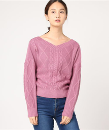 earth music&ecology | ・前後2wayケーブルニットプルオーバー(ニット/セーター)