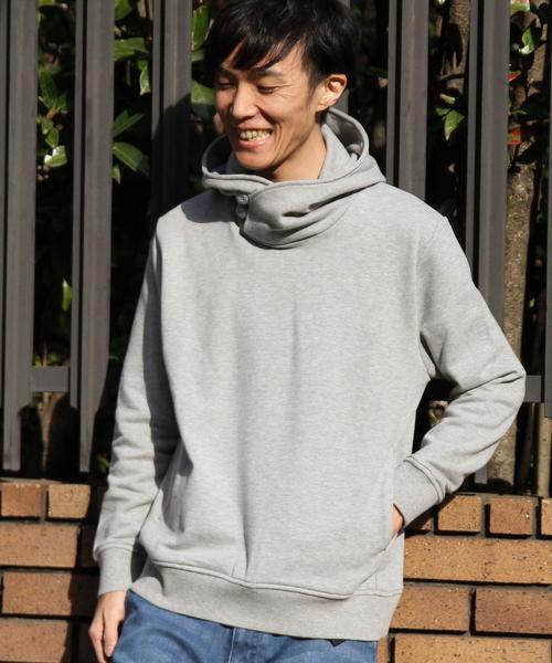 coen（コーエン）の「CVCスウェットボリュームネックパーカー18SS（パーカー・メンズ・ブラック/グレー・LARGE/X-LARGE/MEDIUM/SMALL）」の4枚目の写真