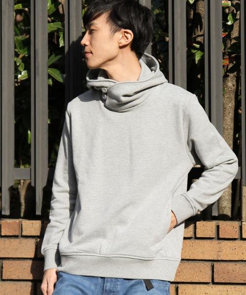 coen（コーエン）の「CVCスウェットボリュームネックパーカー18SS（パーカー・メンズ・ブラック/グレー・LARGE/X-LARGE/MEDIUM/SMALL）」の3枚目の写真