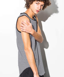 NUMBER (N)INE DENIM | NUMBER (N)INE DENIM(ナンバーナインデニム)ボーダーロングタンクトップ(タンクトップ)