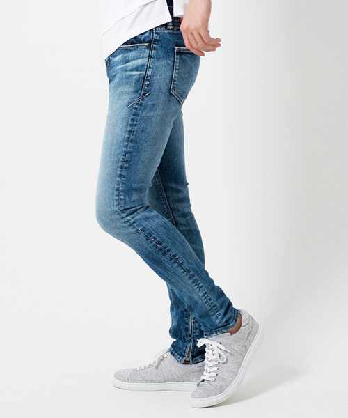 FUGA(フーガ)の「ストレッチ裾ZIPデニムパンツ(デニムパンツ・メンズ・ライトブルー/ブルー・S/M/L)」の7枚目の写真