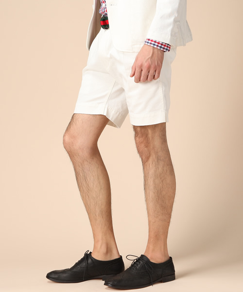 SUPERTHANKS(スーパーサンクス)の「Short pants +Stripe Belt(その他パンツ・メンズ・ネイビー/ホワイト/ブラック/ベージュ・MEDIUM/SMALL)」の6枚目の写真