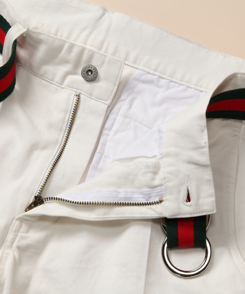 SUPERTHANKS(スーパーサンクス)の「Short pants +Stripe Belt(その他パンツ・メンズ・ネイビー/ホワイト/ブラック/ベージュ・MEDIUM/SMALL)」の11枚目の写真