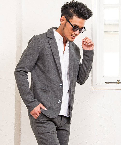 CavariA(キャバリア)の「『vicci/ヴィッチ』カルゼテーラードジャケット&パンツ【上下セットアップ】(セットアップ・メンズ・ブラック/チャコール/杢グレー/ネイビー・M/L/XL)」の17枚目の写真