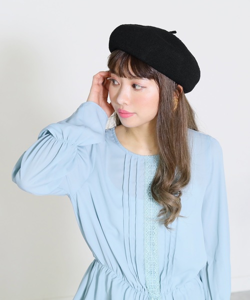 reca(レカ)の「サーモベレー帽(ハンチング/ベレー帽・レディース・ブラック/ベージュ/ネイビー/スモークピンク・FREE)」の17枚目の写真