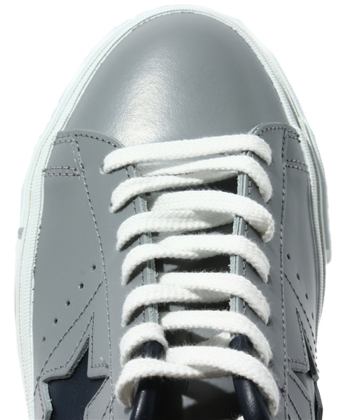 ワンスター　V-3 グレー×ネイビー　ベルクロ　レザー one star ONE STAR ○○コンバース ワンスター ベルクロ j レザー CONVERSE J V