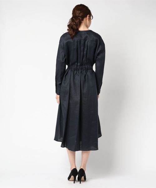 RIVE DROITE（リヴドロワ）の「リネンワンピース（ワンピース・レディース・ネイビー/グリーン・FREE）」の4枚目の写真